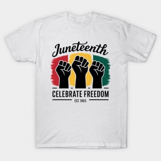 Juneteenth Celebrate Freedom Since 1865, Black king nutrition facts T-Shirt